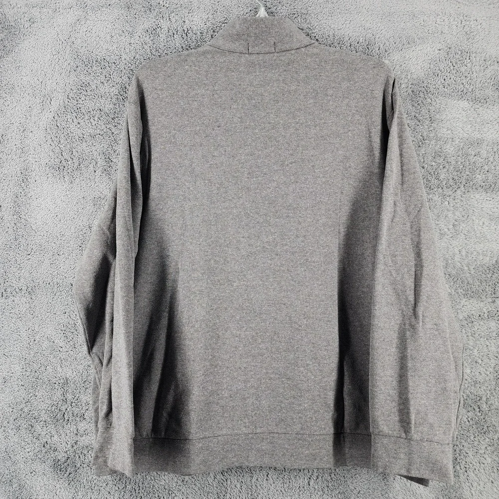 Polo Ralph Lauren Sweatshirt‎ Mens XXL Gray Pullover 1/4 Zip Mock Neck Pony